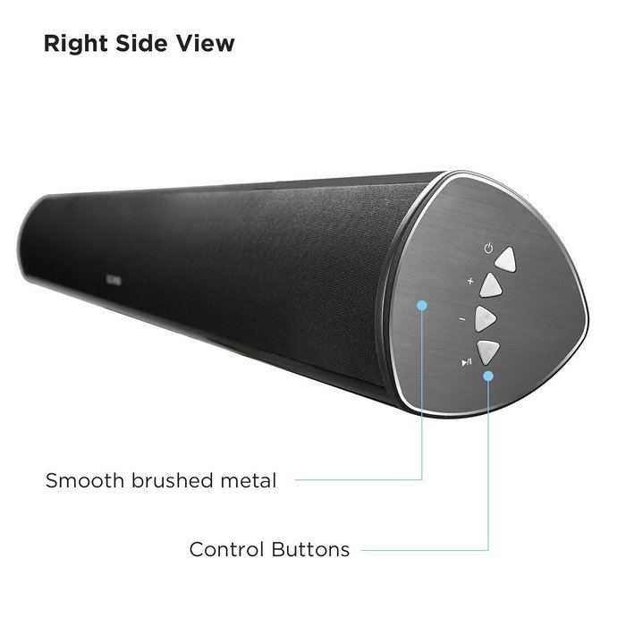 MEGACRA Bluetooth 4.0 Connectivity 3 Audio Modes 60 Watt 34 Inch Sound Bar with 2 Bass Reflex Tubes, 4 Speakers... N7