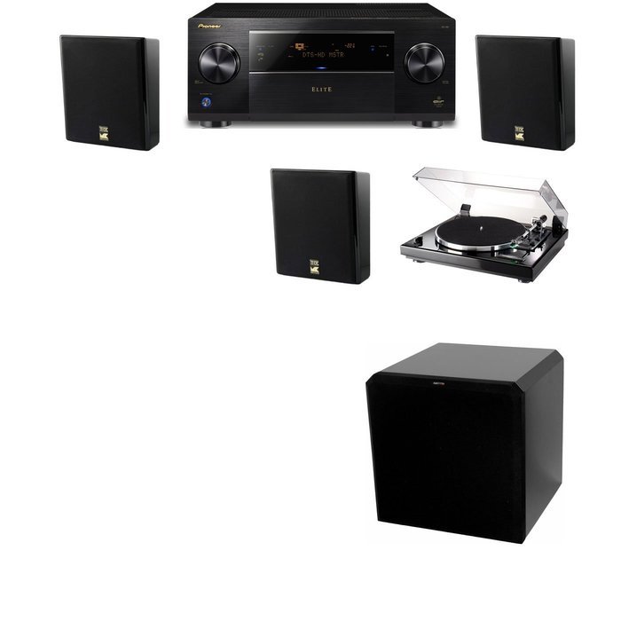 M&K Sound MP150II Wall Speaker 3.1 Thorens TD-240- HRS12 Pioneer Elite SC-89