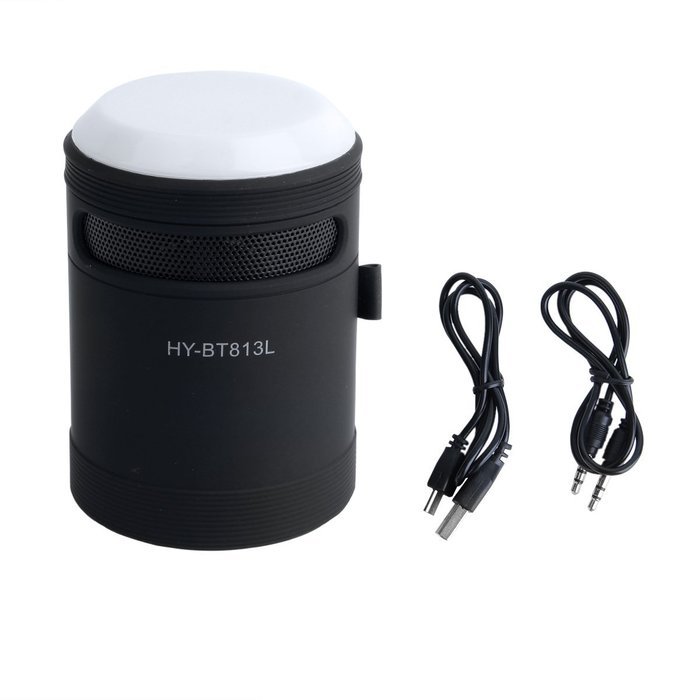 HY-BT813L Mini bluetooth speaker color LED light/TF card/Voice call/blurtooth speaker -BLACK N5