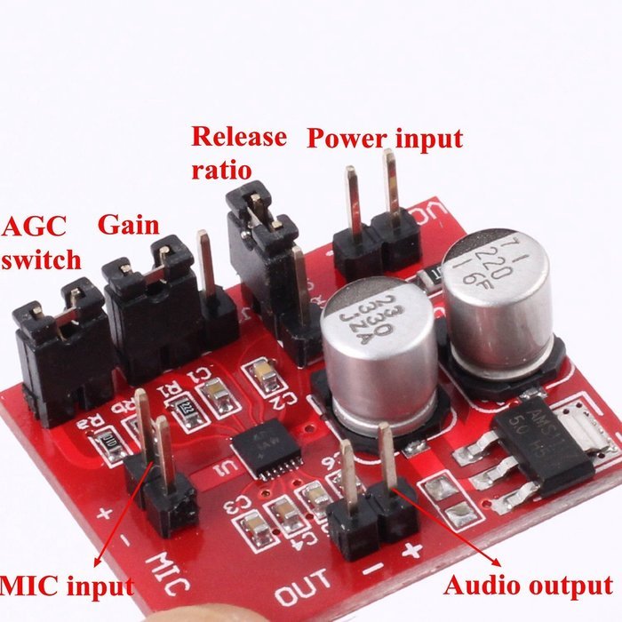 Icstation MAX9814 Electret MIC Microphone Amplifier Module with AGC Function for Arduino