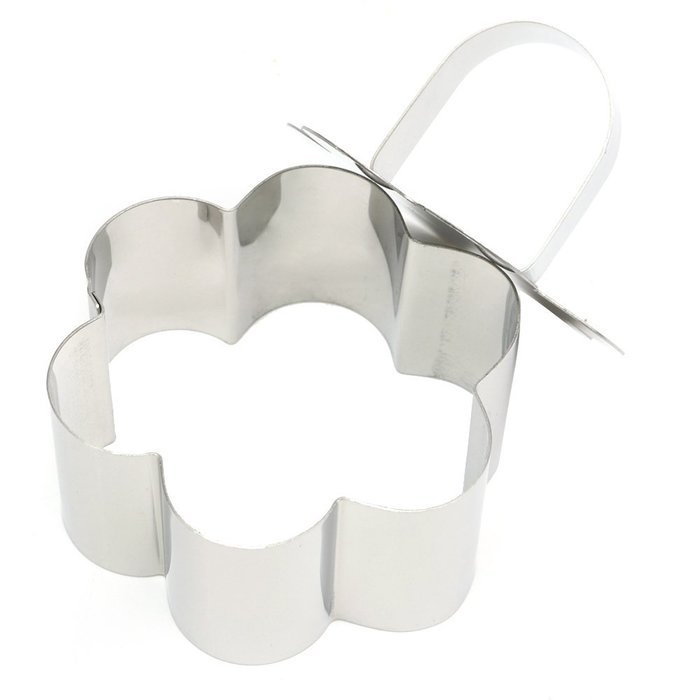 Mini Stainless Steel Mousse Cake Ring Mold Slicer Cookie Cutter DIY Baking Tools with Push Piece Square N7