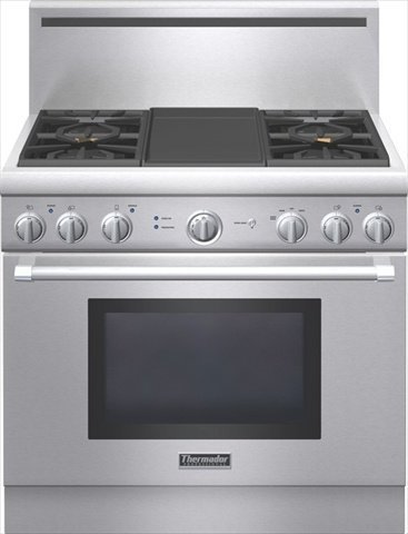 Thermador ProGrand 36In Stainless Steel Freestanding Gas Range - PRL364GDH