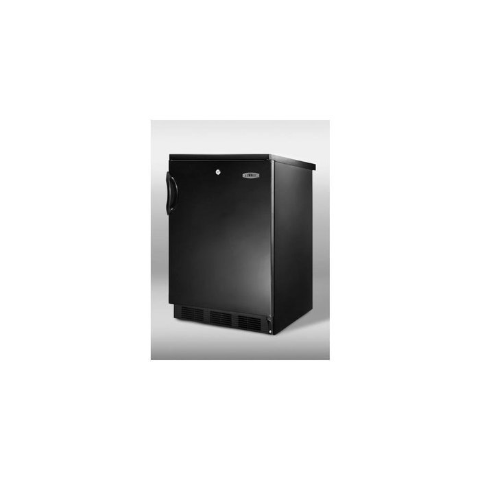 Summit Commercial Series FF7L-BL 24" 5.5 cu.ft. Under Counter Compact Refrigerator with Automatic Defrost Front-Mounted... N2