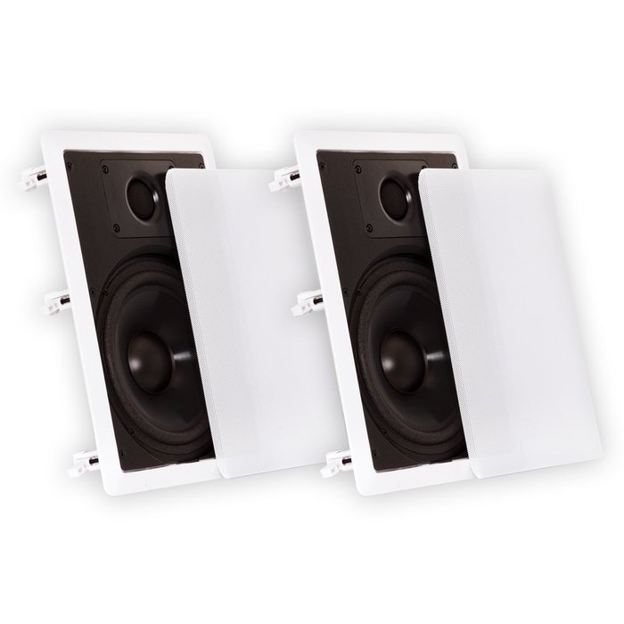 Theater Solutions CS8W 8-Inch Polypropylene In Wall Speakers (White)