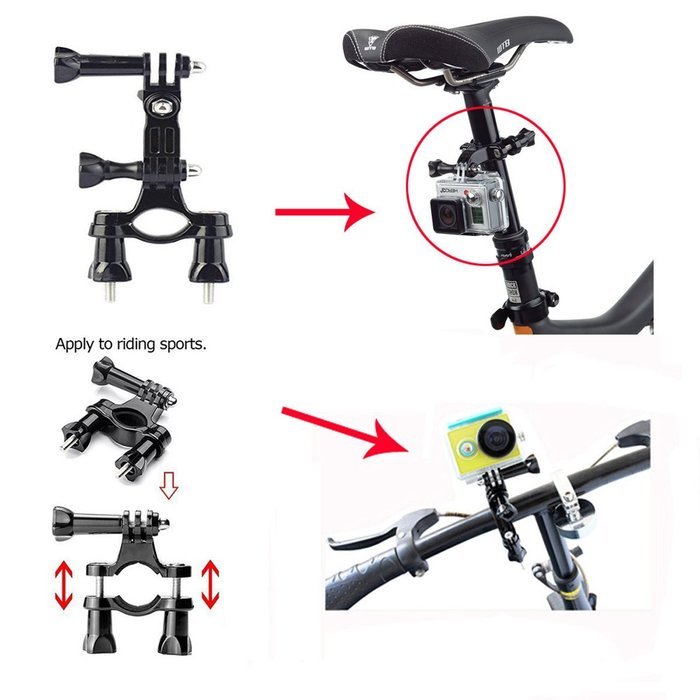 Kitway Basic Common Outdoor Sports Kit Accessories for Xiaoyi All Gopro Hero4 Silver Black Hero 4 3+ 3 Sj4000... N3