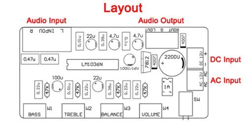 DROK&reg; LM1036n Tone Adjustment Volume Control Baord [Electronics] N4