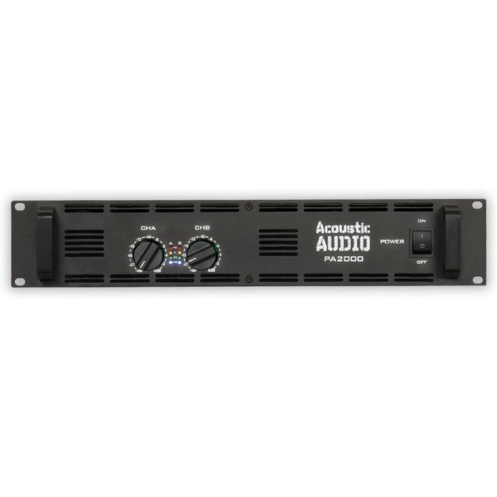 Acoustic Audio DR12 PA DJ Karaoke 12" Speaker Pair, Amp, Stands and Cables 1200 Watts 2 Way DR12-PK4 N5