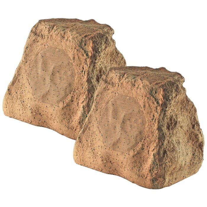 OSD Audio RX550 5.25-inch 2-Way Outdoor 100-Watt Rock Speaker Pair, White Granite N2