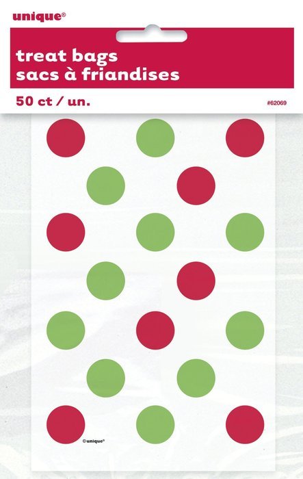 Red and Green Polka Dot Holiday Cupcake Kit for 24 N6