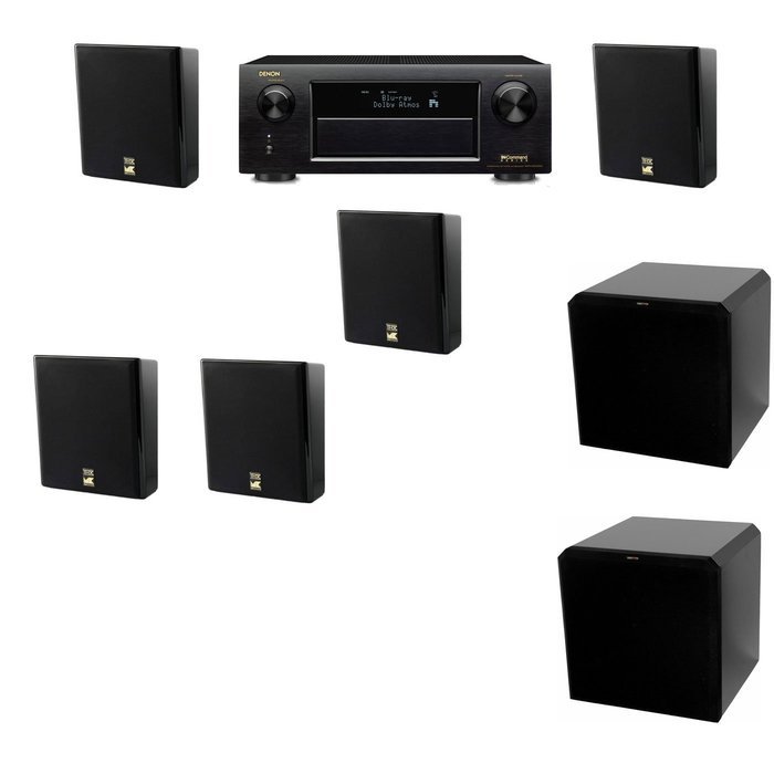 M&K Sound MP150II Wall Mounted Loudspeaker 5.2 HRS12 Denon AVR-X5200W