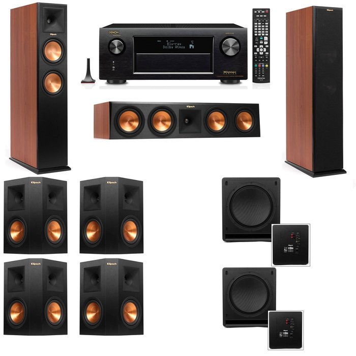Klipsch RP-260F Tower Speakers CH-SW-112-7.2-Denon AVR-X3200W