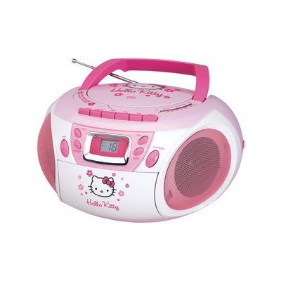 HELLO KITTY KT2028A Stereo AM/FM/CD Boom Box with Cassette Player/Recorder N2