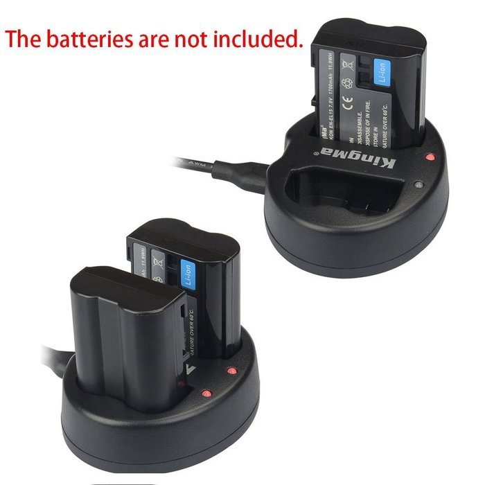 Andoer KingMa Dual 2-Channel ENEL14 Battery Charger for Nikon D3100 D3200 D5100 P7100 P7000 N12