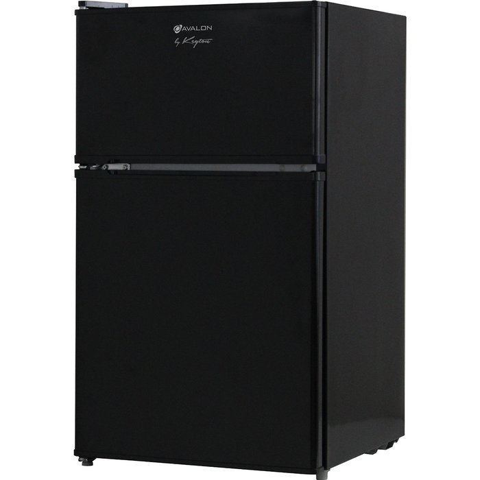 Avalon by Keyton Refrigerator & Freezer with Double Doors - 3.1 Cubic Feet, Compact, Adjustable Legs, Interior... N2