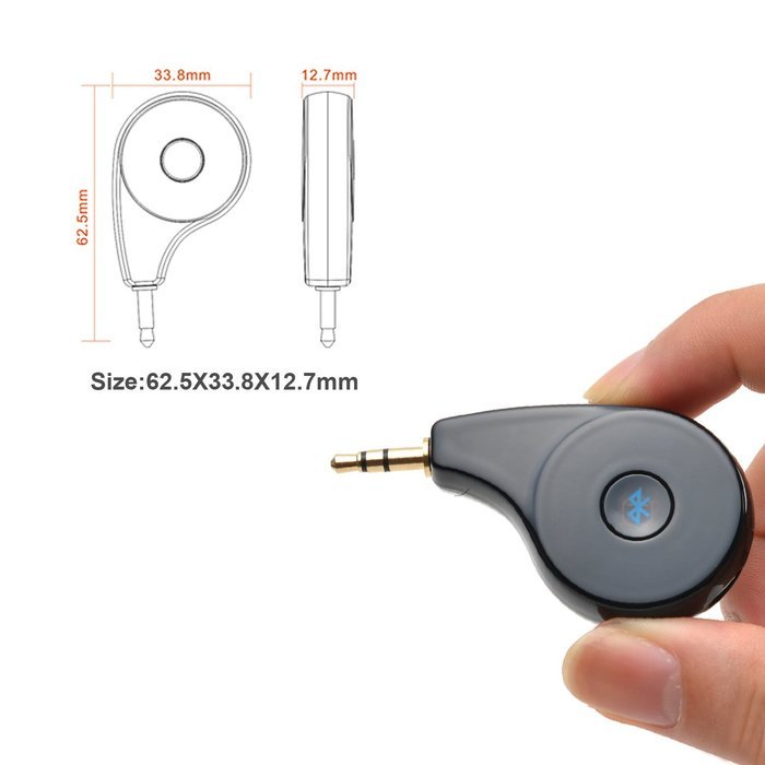 AGPtek Mini Bluetooth Receiver Portable Car Kit CSR 4.1 A2DP Wireless Adapter Music receiver N23