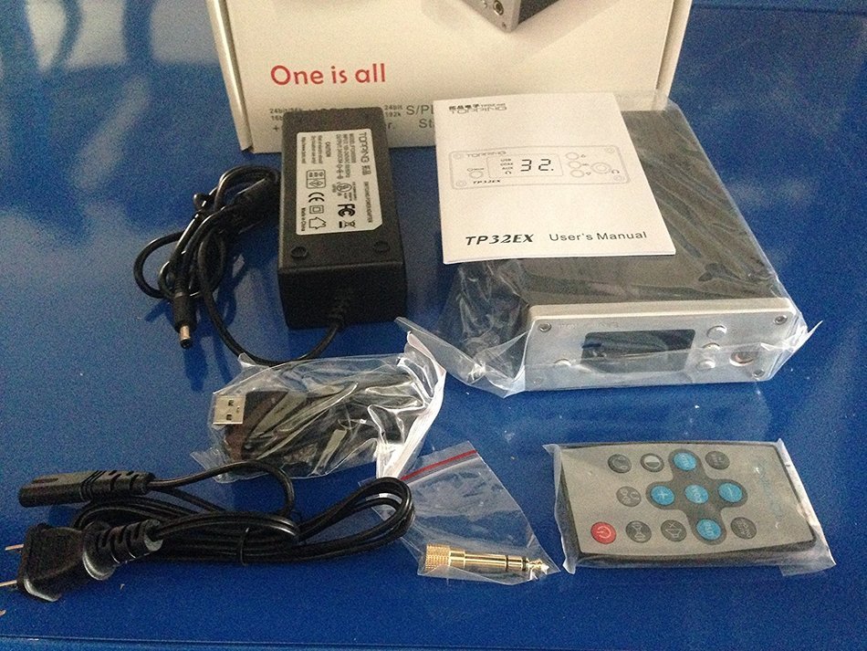 Upgrade Version TP32EX 50W Digital Headphone Amplifier with USB-DAC AMP and Remote Control (Silver) N3