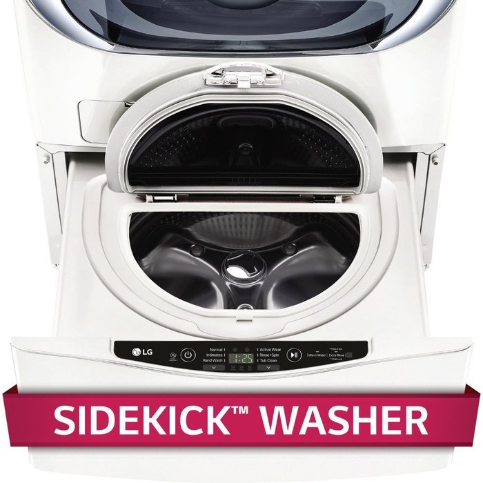 LG WD200CW 29" SideKick Pedestal Washer with 1 cu. ft. Capacity, Direct Drive Motor, Magnetic Remote Control and... N2