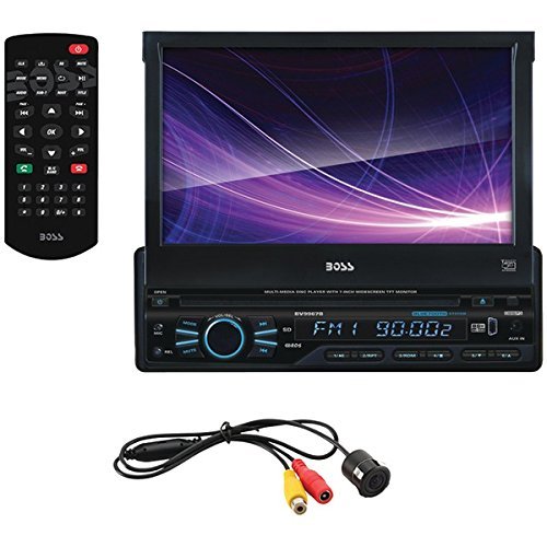 BOSS AUDIO BVB9967RC 7" Single-DIN In-Dash Motorized DVD/MP3/CD & AM/FM Receiver with Bluetooth & Rear Camera