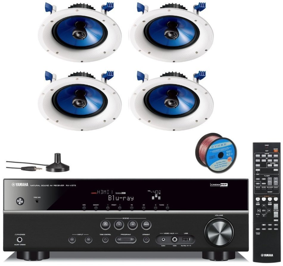 Yamaha 3D-Ready 5.1-Channel 500 Watts Digital Home Theater Audio Video Receiver with 4K pass-through, HD Audio... N18