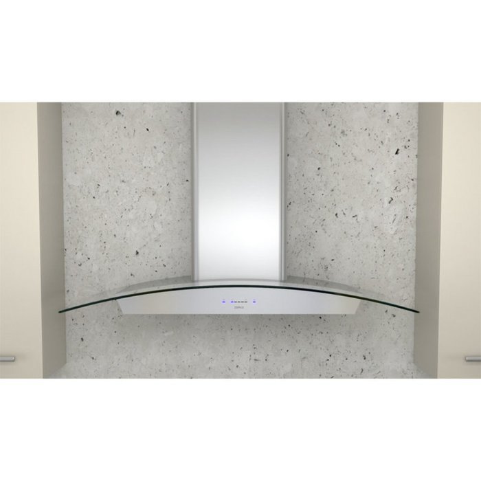Zephyr 36W in. Ravenna Wall Mounted Range Hood with Clear Glass
