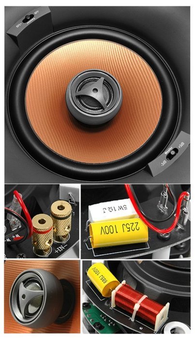 OSD Audio ACE640 6.5-inch 150-Watt Trimless Thin Bezel Mica Filled Polypropylene In-Ceiling Speaker with Bass... N3