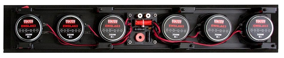 Earthquake Sound EWS-LA63 Edgeless Line Array In-Wall LCR Speaker (Black) N3