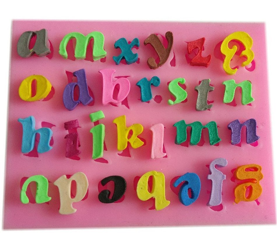 SHINA New Arrival Fondant Silicone Sugar Lowercase Letters Shaped Cake Craft Mold For Your Baby N3