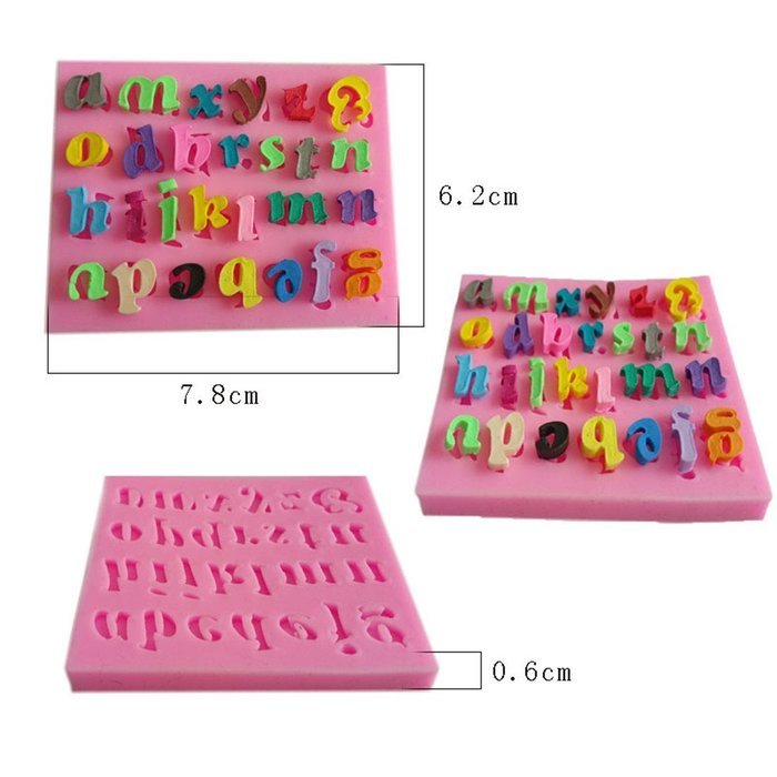 SHINA New Arrival Fondant Silicone Sugar Lowercase Letters Shaped Cake Craft Mold For Your Baby N4