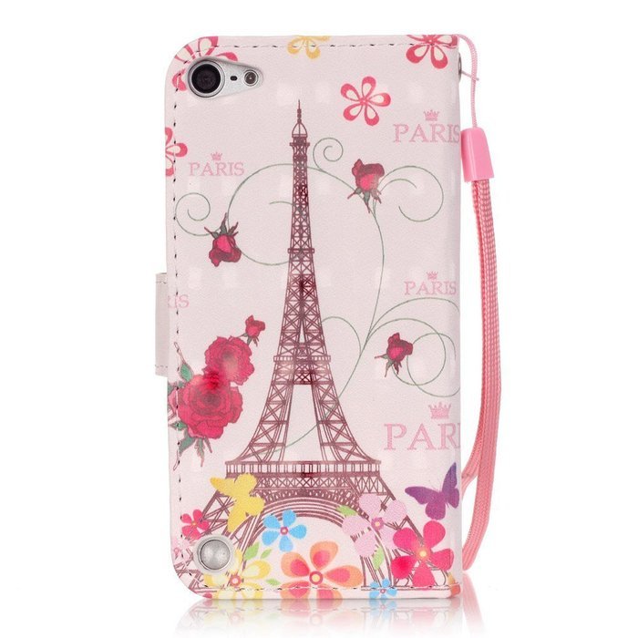 iPod Touch 6 Case,iPod Touch 5 Case,ikasus Shiny Glitter Diamond Colorful Art Painted PU Leather Flip Wallet Pouch... N7