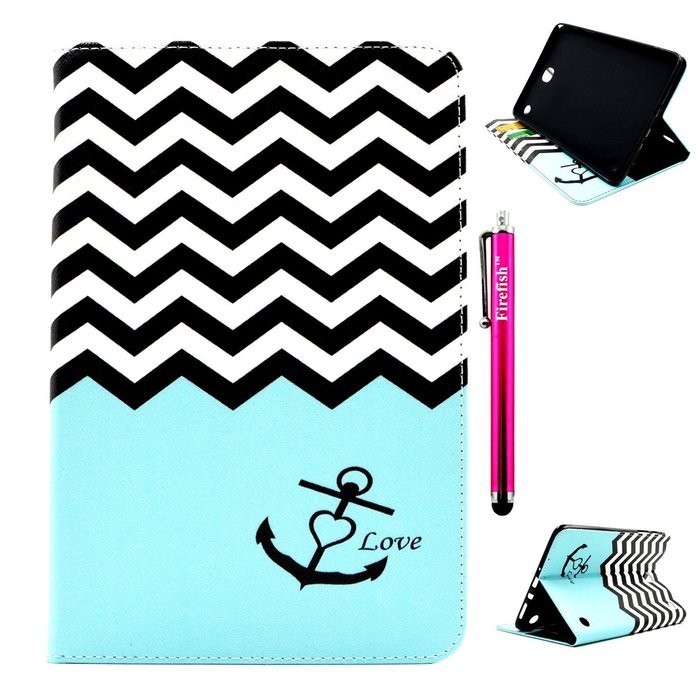 Tab A 9.7 Case, Firefish Kickstand Feature High Quality PU Leather Wallet with Card Slots Damage Resistance Case... N100