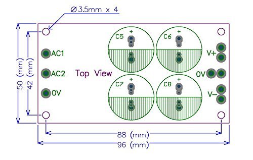 Electronics-Salon 2PCS Dual Polarity Power Supply PCB, For Audio AMP. N3
