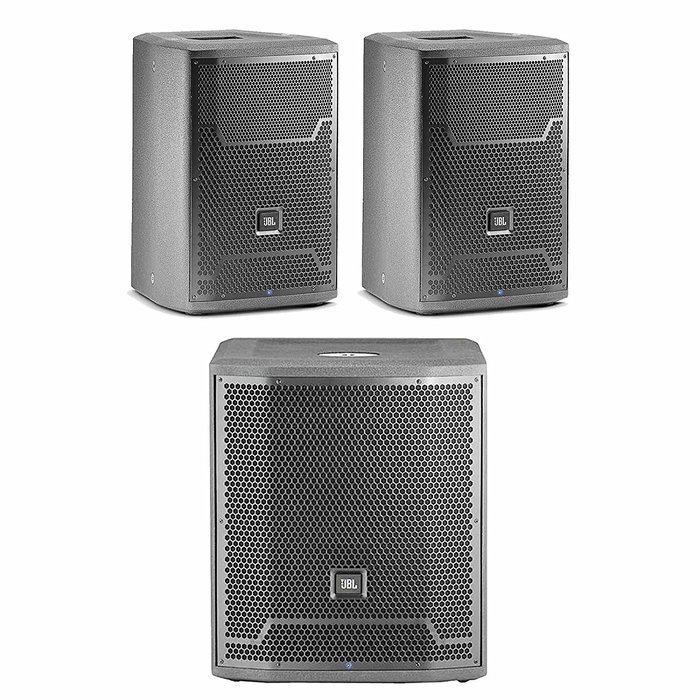 JBL PRX710 10' Powered Speaker Pair with One (1) JBL PRX715XLF Subwoofer