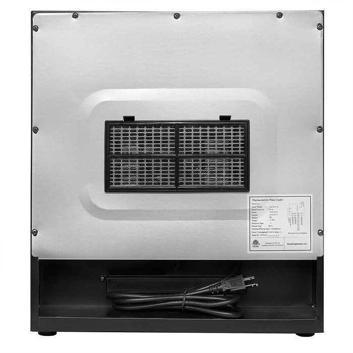 AKDY&reg; 12 Bottles Thermoelectric LED Display Touch Temperature Control Counter Top Quiet Wine Chiller Cooler Cellar N4