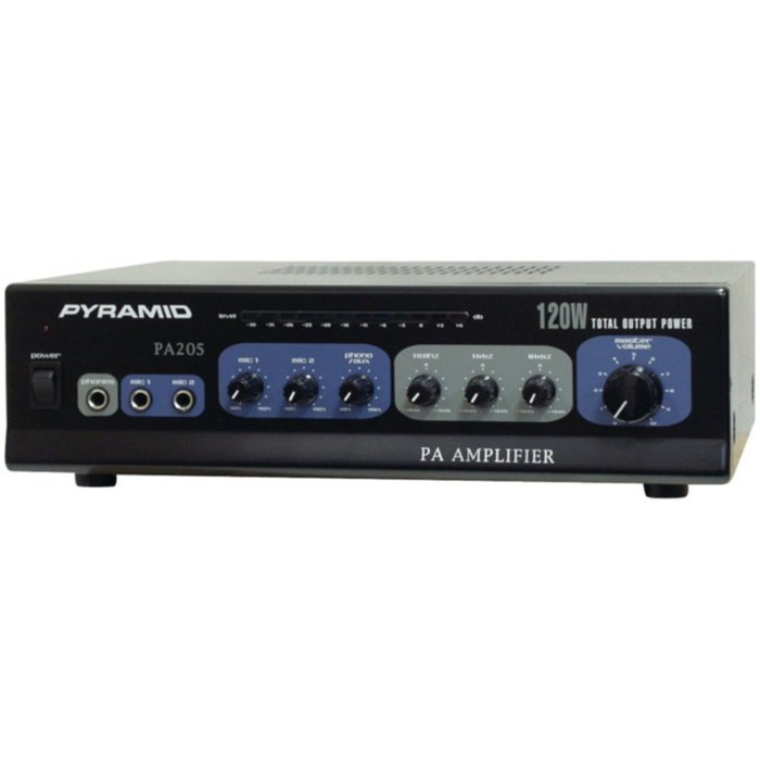 Pyramid PA205 PA Amplifier 120W W/Phono & Aux RCA Input Jacks Consumer Electronics