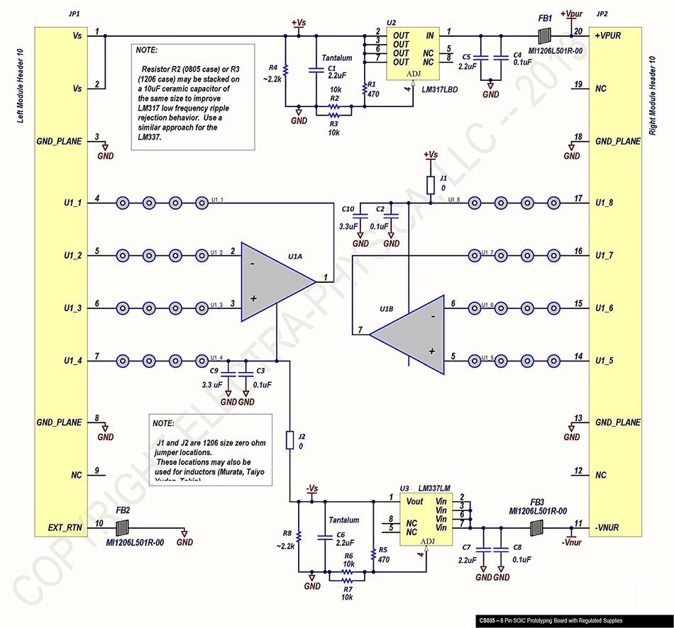 Operational Amplifier Prototyping Board (Bare) - 5 pack