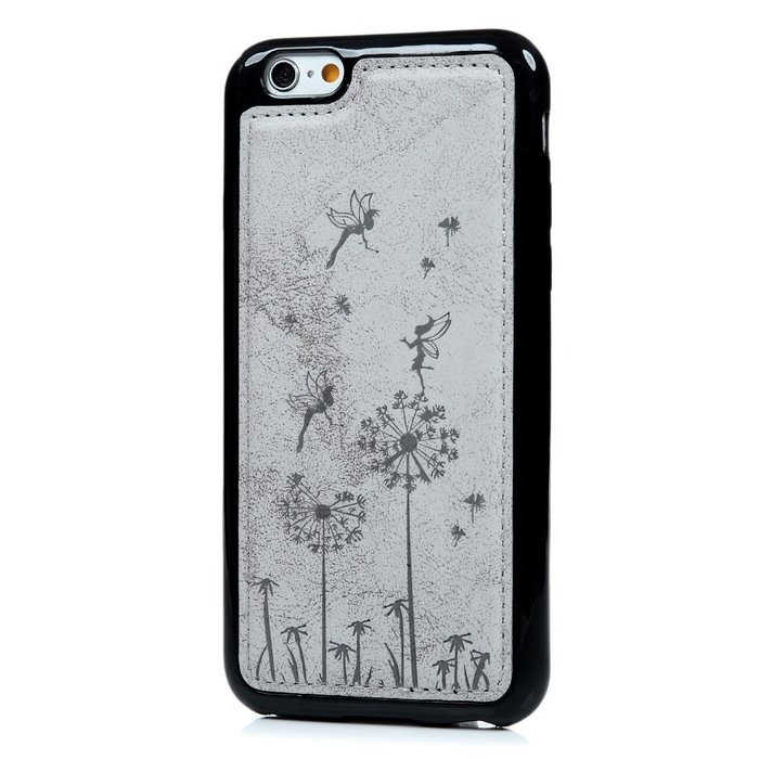 iPhone 6S Case,iPhone 6 Case (4.7") - Slim Fit Shock-Absorption Soft TPU Rubber Gel Bumper Vintage Embossed Dandelions... N28