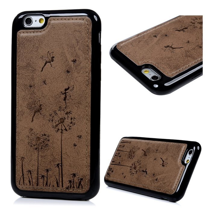 iPhone 6S Case,iPhone 6 Case (4.7") - Slim Fit Shock-Absorption Soft TPU Rubber Gel Bumper Vintage Embossed Dandelions... N29