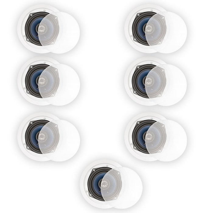 Blue Octave LC52 In Ceiling Speakers Home Theater Surround Sound 2-Way 7 Speaker Set