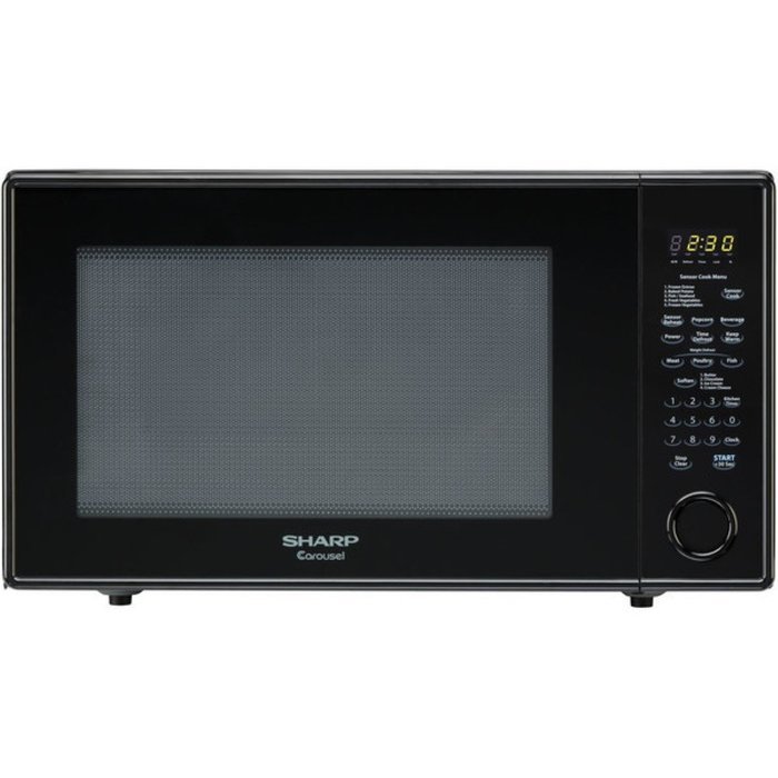Sharp 2.2 Cu. Ft. 1200W Countertop Microwave, Microwave Oven, Black