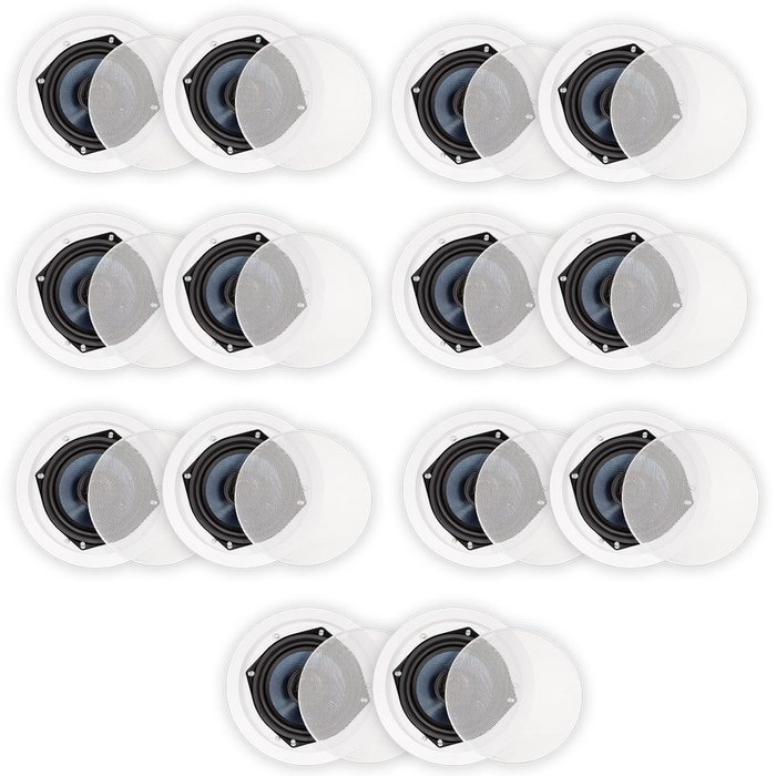 Blue Octave BDC52 In Ceiling Speakers 2 Way Home Theater Surround Sound 7 Pair Pack
