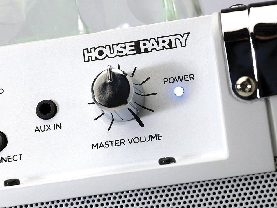 ION House Party Portable Sound System with Built-In Light Show (white) N3