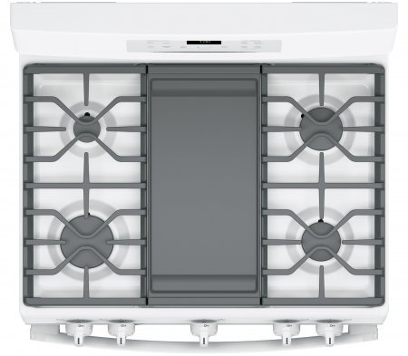 GE JGB700DEJWW 30" Gas Freestanding Range with 5 Burners, Sealed, Storage Drawer, 5 cu. ft. Primary Oven Capacity... N2