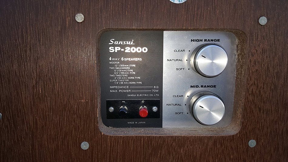 SANSUI SP2000 4 WAY 6 SPEAKERS 70W INTO 8 OHMS VINTAGE 1969 N3