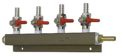 4 Way CO2 Distributor, 5/16"-2PK