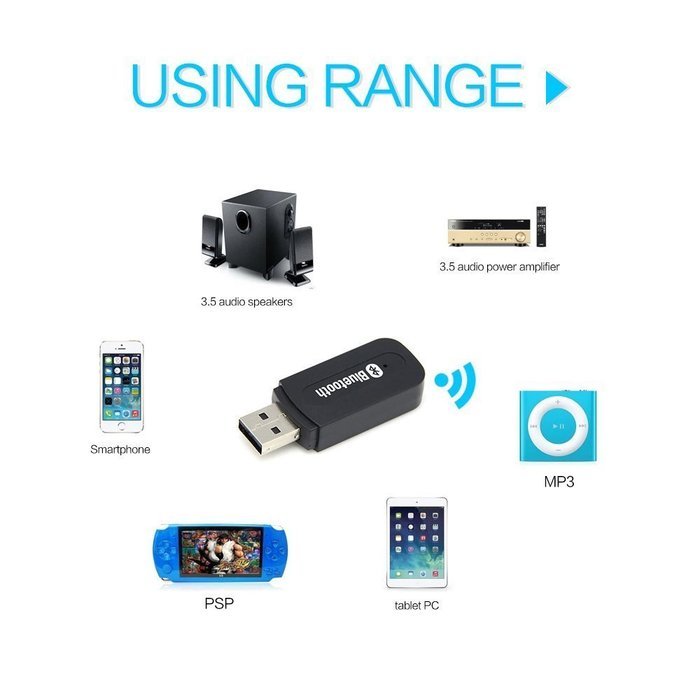 Zoopod Smart Portable MINI USB Bluetooth 3.5mm Stereo Audio Music Receiver & Adapter for Home Stereo , Portable... N3