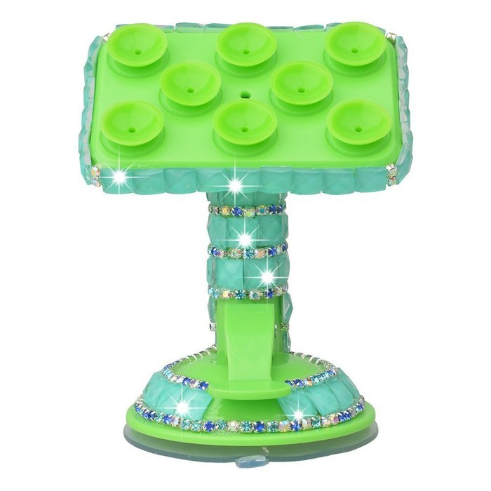 Kaka(tm) Bling Handmade Crystal Rhinestones Portable Rotating Suction Cup Mini Desk Car Mount Clip Stand Holder... N9