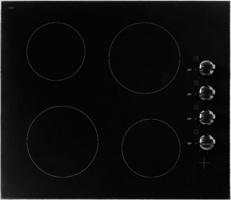 Blomberg CTE24402 24" 4 Radiant Heaters Ceramic Glass Electric Cooktop With Knob Controls Residual Heat Indication...