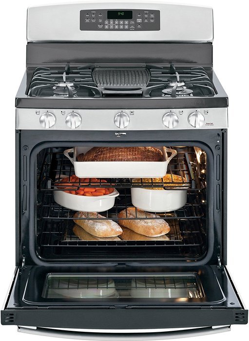 GE PGB940SEHSS Profile 30" Stainless Steel Gas Sealed Burner Range - Convection N2