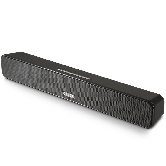 ALLEK&reg; 18-Inch 2*5W Wireless Sound Bar Bluetooth 4.0 Speaker with Remote Support Aux-in FM USB Micro SD N5