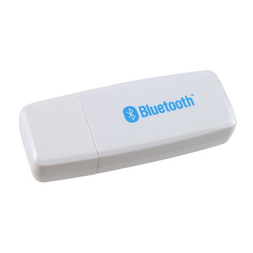 AGPtek&reg; USB Bluetooth Audio Music Receiver Adapter (white) with 3.5mm Stereo Output for Headphones, Portable Speakers... N3